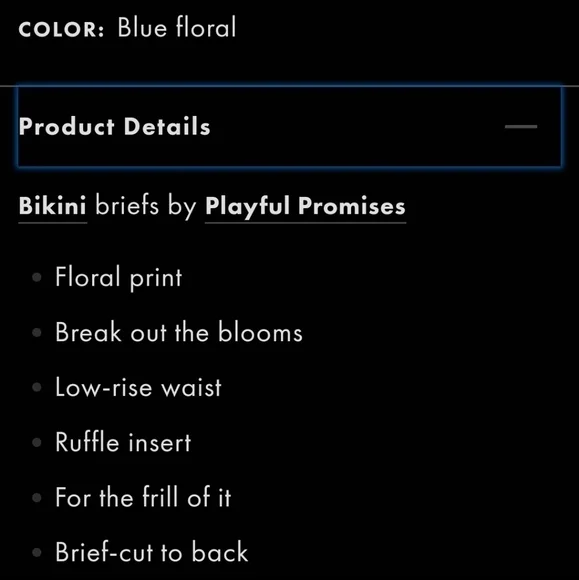 ASOS PLAYFUL PROMISES BEACH SIZE UK 10 6 USA BLUE FLORAL 2PC BIKINI SWIMSUIT - Picture 17 of 17